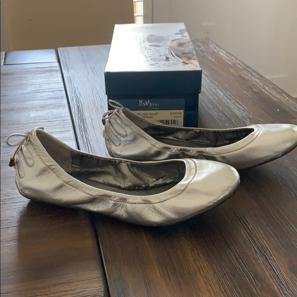 cole haan silver flats